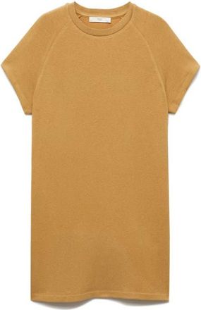 Mango Heather Fleece Nightgown in Ochre at Nordstrom, Size Medium