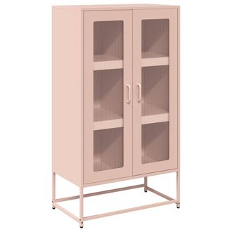 Berkfield Home Highboard Pink 68x39x123 cm Steel | Size: 68 x 39 x 123 cm