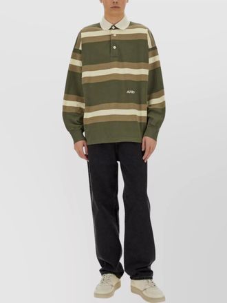 Autry oversized striped polo long sleeves