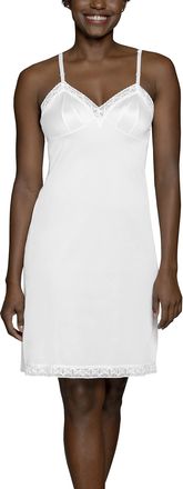 Vanity Fair Womens Anti-Static Nylon Full Slips for Under Dresses (S-5xl), Lace-22-White, Medium