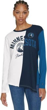 Tommy Jeans Womens Tommy Jeans White/Navy Minnesota Timberwolves Amelia Color Blocked Long Sleeve T-Shirt at Nordstrom, Size Medium
