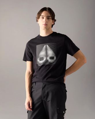 Moose Knuckles Mens Raydaze T-Shirt in Black Cotton - Size Medium