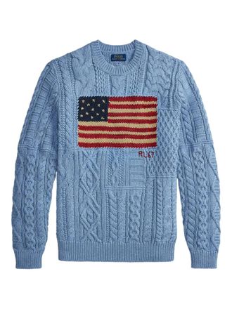 Polo Ralph Lauren flag-motif sweater - Blue