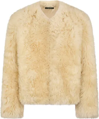 Tom Ford Womens Lamb Fur Jacket White