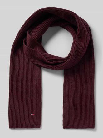 Tommy Hilfiger Schal aus Kaschmir-Baumwoll-Mix in Bordeaux, Größe 1