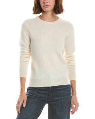 Sofiacashmere Brushed Jersey Crewneck 100% Cashmere Sweater