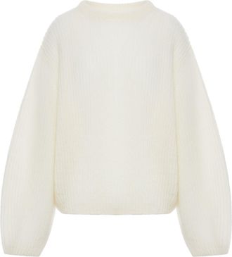 Toteme ECRU MOHAIR BLEND RIBBED SWEATER - Toteme - Woman
