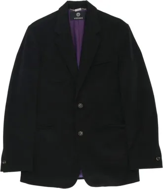 Versace 1990s cashmere blazer - men - Cashmere/Acetate/Viscose - 50 - Black