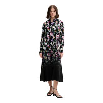 Desigual Kleedjes, Dames, Veelkleurig, S, Camisero Acril