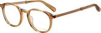 Philipp Plein Philipp Plein Mens 51mm Shiny Transparent Beige Opticals
