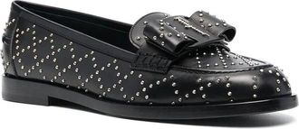 Ferragamo Viva Studded Leather Loafer