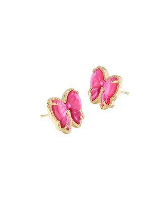 Kendra Scott Hailey Bow Stud Earrings In Pink Opal