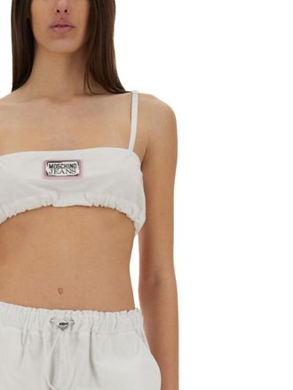 Moschino Cotton-blend Bandeau Top - White