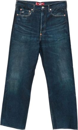Junya Watanabe Jeans, Heren, Blauw, S, Katoen, Wq-P902-S26 Straight Jeans