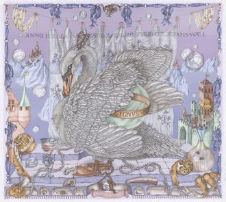 Sabina Savage The Celestial Steed Silk Twill Scarf