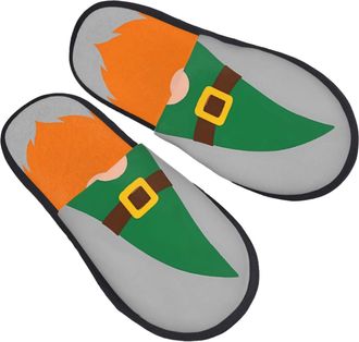 Generic Home Slippers Spring St PatrickS Day Irish Gnomes Print Slippers Unisex Comfy Slides For Indoor Bedroom Mens M