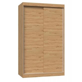 Hucoco Paolo - Armario Con 2 Puertas Correderas - Ancho 120 Cm - Vestidor Con 2 Puertas