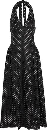 Faithfull The Brand La Cala Polka dot Linen Midi Dress - Black And White - S (UK8-10 / S)