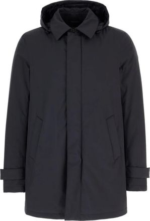 Herno Jassen, Heren, Blauw, 4Xl, Stijlvolle gewatteerde jassen voor de winter