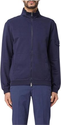 Woolrich Heren, Sweatshirts & Hoodies, Blauw, Maat: 2XL Katoen
