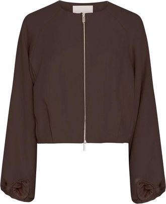 Moss Copenhagen Dames, Jassen, Bruin, Maat: Xs/S Leer