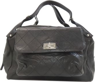 Chanel Black Leather Tote Bag (Pre-Owned)