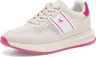 Calvin Klein Palimer Womens Shoes Light Grey/Medium Pink : 5.5 M, Suede/Textile