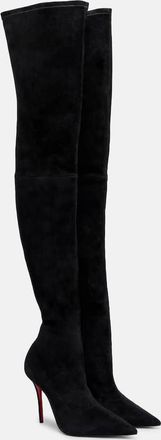 Christian Louboutin Miss Z 100 suede over-the-knee boots