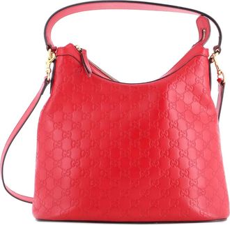 Gucci Linea A Guccissima leren tas - Rood