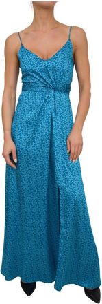 Marella Vestito Maxi Jurk - Dames - Maxi kleedjes - Blauw - XS - Polyester - Kleedjes