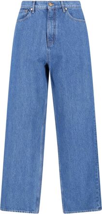 Jil Sander Blue Straight-Leg Classic Five-Pocket Jeans