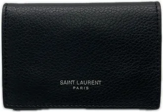 Saint Laurent Black Leather Wallet (Tri-Fold) (Pre-Owned)