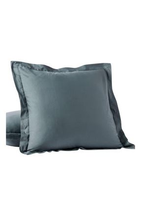 Coyuchi Cloud Soft Organic Cotton Sateen Sham in Gulf at Nordstrom, Size King