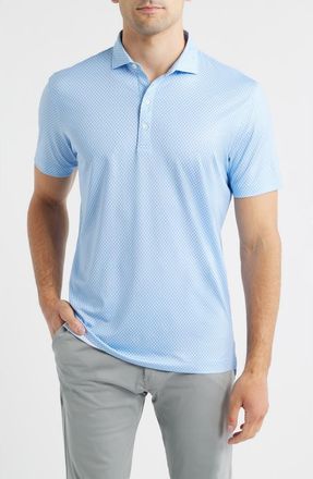 Johnnie-O Connors Geo Print Performance Jersey Polo in Kona at Nordstrom, Size Xx-Large