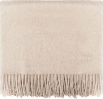 Max Mara Sciarpa in cashmere con frange - Toni neutri