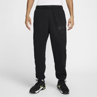 Nike Mens Swoosh Dri-FIT Fleece Fitness Jogger Pants in Black | FV9946-010