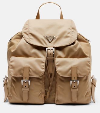 Prada Re-Nylon leather-trimmed backpack