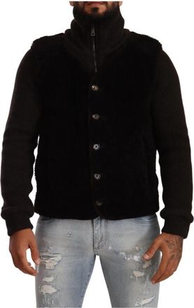 Dolce & Gabbana Bomberjack - Heren - Vesten - Zwart - M - Leer - Truien & Vesten