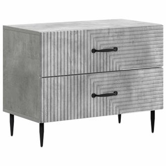 vidaXL Armario De Noche Con Caj&oacute;n Gris Hormig&oacute;n 62 X 34,5 X 47,5 Cm Vidaxl