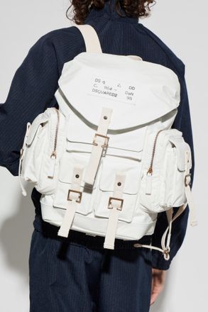 Dsquared2 Cargo Backpack, Mens, Cream