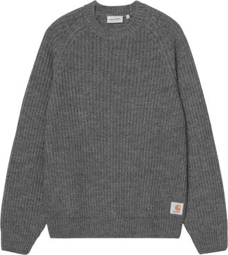 Carhartt Work in Progress Firth Sweater - Heren - Ronde hals truien - Grijs - S - Wol - Truien & Vesten