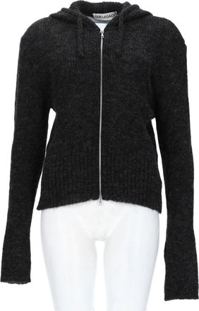 Our Legacy Hooded Knit Sweater With Full Zip Closure And Ribbed Detailing