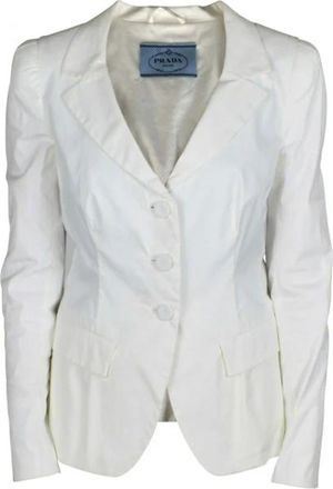 Prada Mujer, Chaquetas, Blanco, Talla: L