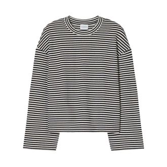 Closed Closed, Long Sleeve Tops, female, Black, Size: L Striped Long Sleeve Top