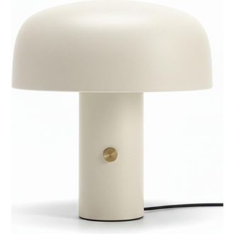 Brightech Anita Black 12 Modern and Elegant LED Table Lamp with Brass Rotary Knob in Cream White at Nordstrom