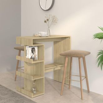 vidaXL Tavolo Bar Con Ripiani Rovere Sonoma 100x50x101,5 Cm Truciolato - Vidaxl