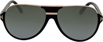 Tom Ford Dimitry Green Smoke Gradient Pilot Mens Sunglasses FT0334 01P 59