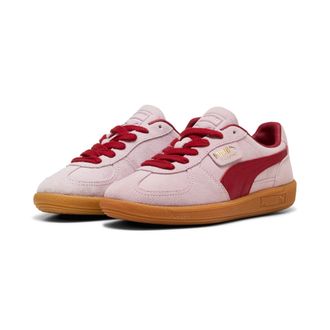 Puma Sneaker PUMA PALERMO, Damen, Gr. 37, rosa (rose mauve, schwarz crimson), Leder, mehrfarbig, Schuhe Sneaker