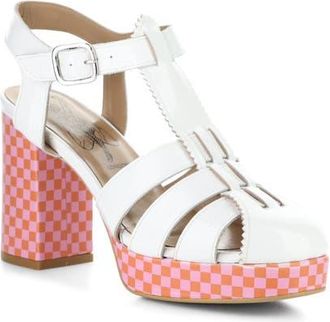 FLY London Evit Ankle Strap Platform Sandal in White at Nordstrom, Size 10-10.5Us