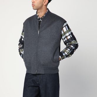 Bottega Veneta Grey wool zip-up vest